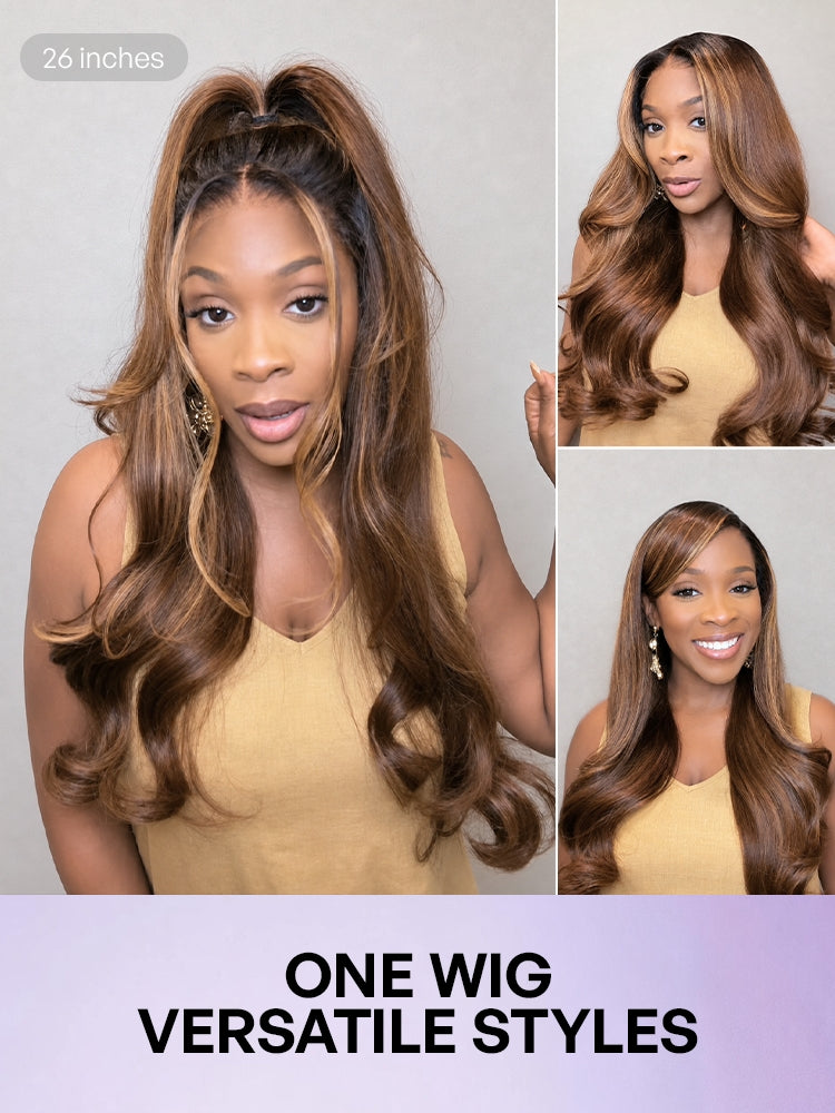 Luvme All-Day Comfort™ Wig 180% Density Honey Golden Blonde Loose Body Wave 7x6 Closure HD Lace Human Hair Wig Pre-Cut Lace-51