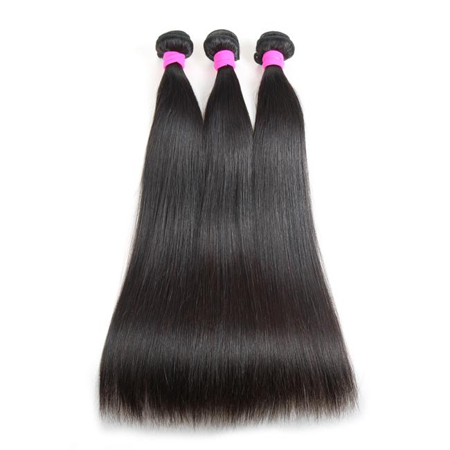 Luvme 100% virgin human hair bundle with straight or body wave texture, showcasing high-quality hair extensions.