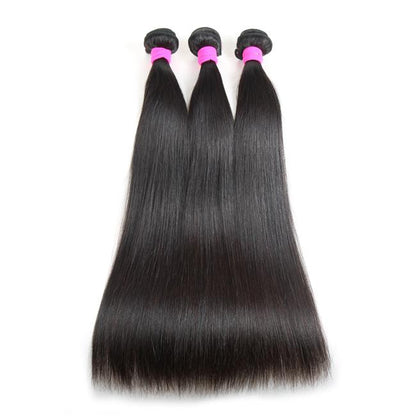 Luvme 100% virgin human hair bundle with straight or body wave texture, showcasing high-quality hair extensions.